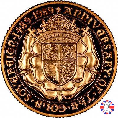 1 sovereign - tipo monarca in trono 1989 (Royal Mint, Llantrisant)