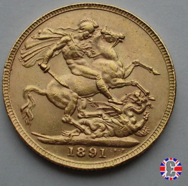 1 sovereign - tipo giubileo 1891 (London)