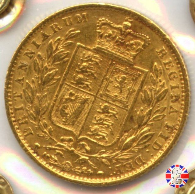 1 sovereign - secondo tipo giovane e stemma 1853 (London)