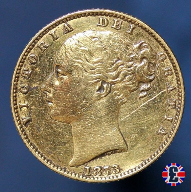 1 sovereign - secondo tipo giovane e stemma 1873 (London)
