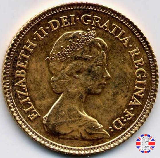 1/2 sovereign - tipo coronata giovane 1982 (Royal Mint, Llantrisant)