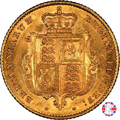 1/2 sovereign - tipo giovane 1857 (London)