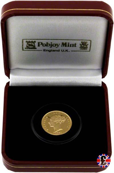 1 sovereign - primo tipo giovane e stemma 1841 (Pobjoy Mint)