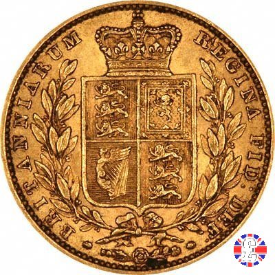 1 sovereign - secondo tipo giovane e stemma 1851 (London)