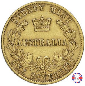 1 sovereign - secondo tipo giovane e sydney mint 1867 (Sydney)