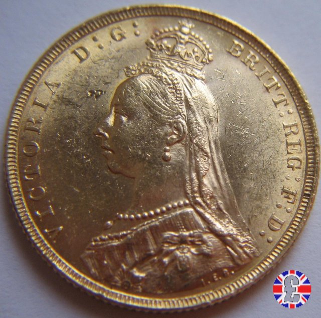 1 sovereign - tipo giubileo 1890 (London)