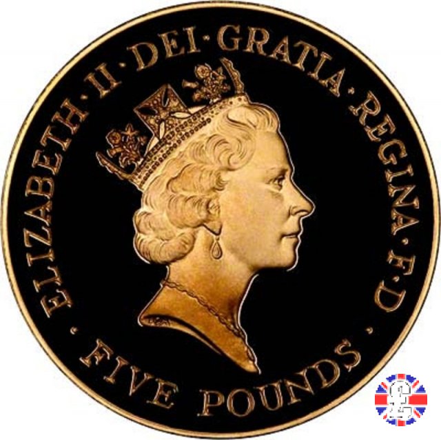 5 pounds - 70th birth of Queen Elizabeth II - 1996 1996 (Royal Mint, Llantrisant)
