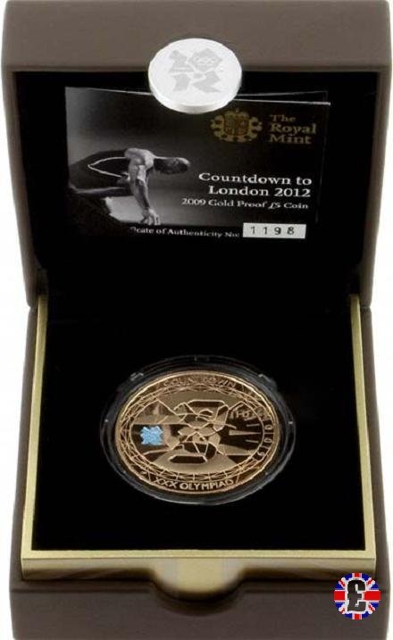 5 pounds - London olympic countdown-3 2009 2009 (Royal Mint, Llantrisant)
