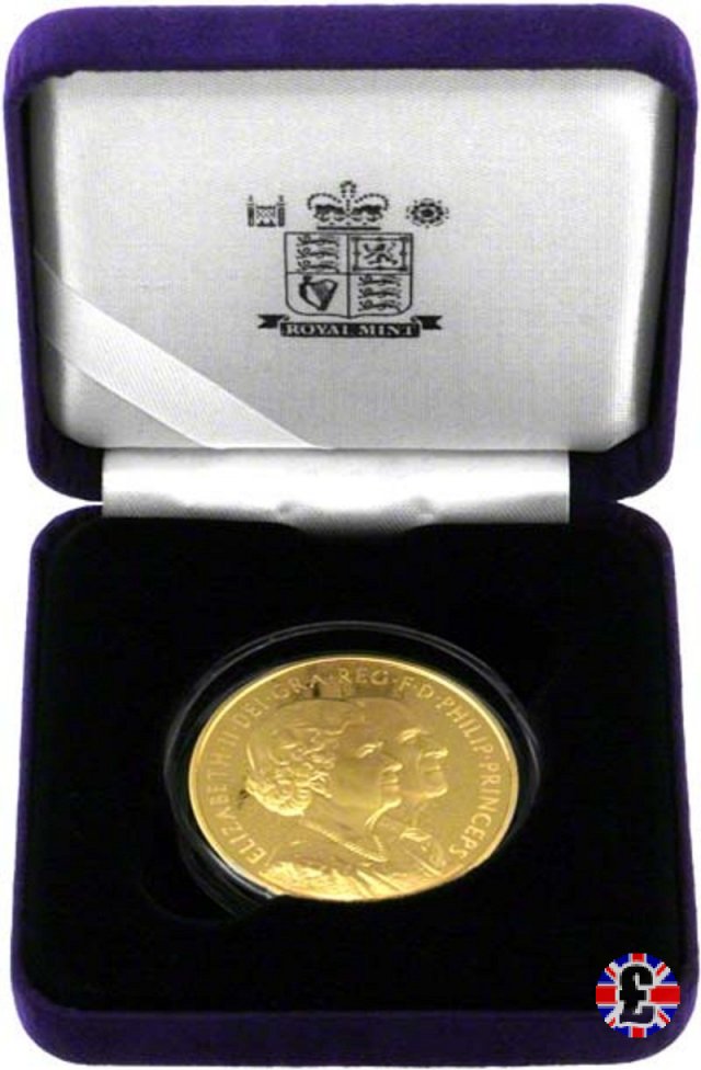 5 pounds - Queen's diamond wedding anniv. - 2007 2007 (Royal Mint, Llantrisant)